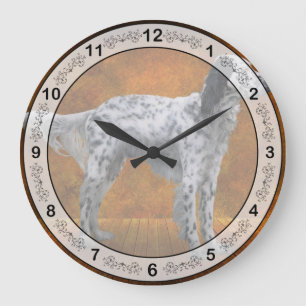 Animal - Dog - The English Setter Large Clock