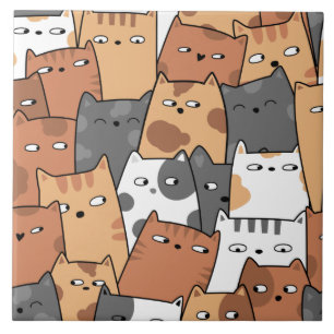 Animal Doodle Art Tile