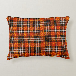 Animal Dots Plaid Mix Pattern Seamless Art. Fabric Accent Pillow