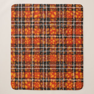 Animal Dots Plaid Mix Pattern Seamless Art. Fabric Sherpa Blanket