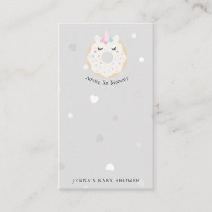 animal doughnuts cute Baby Shower Advice Enclosure Card
