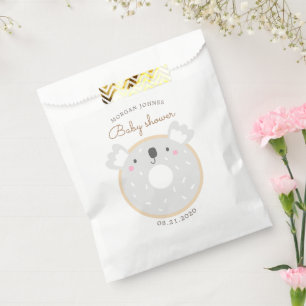 Animal Doughnuts Cute Baby Shower Monogram Favour Bag