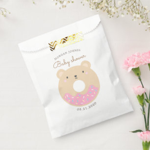 Animal Doughnuts Cute Baby Shower Monogram Favour Bag