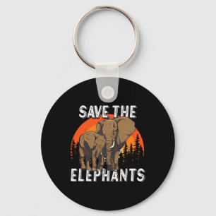 Animal Elephant Earth Day Save The Elephants Keychain