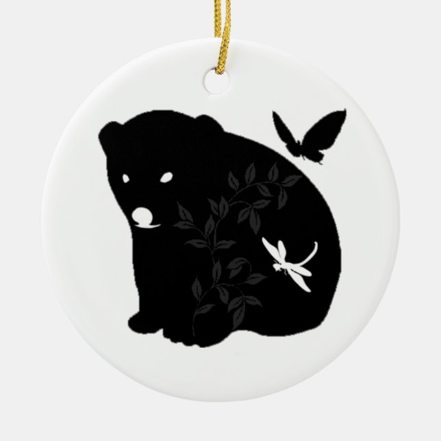 animal family ceramic ornament (Front)