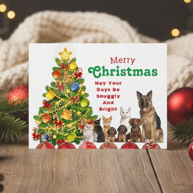 Animal Family Christmas Holiday Card (Animal Family Christmas Holiday Card)