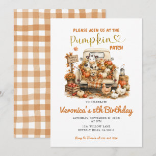 Animal Farm Pumpkin Patch Birthday Invitation