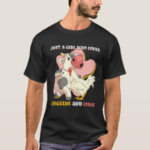 Animal Farmer Women Just A Girl Who Loves Chickens T-Shirt