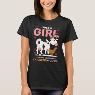 Animal Farmer Women Just A Girl Who Loves Chickens T-Shirt