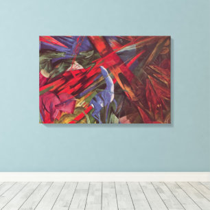 Animal Fates by Franz Marc, Vintage Cubism Art Canvas Print