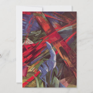 Animal Fates by Franz Marc, Vintage Cubism Art Invitation