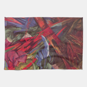 Animal Fates by Franz Marc, Vintage Cubism Art Kitchen Towel