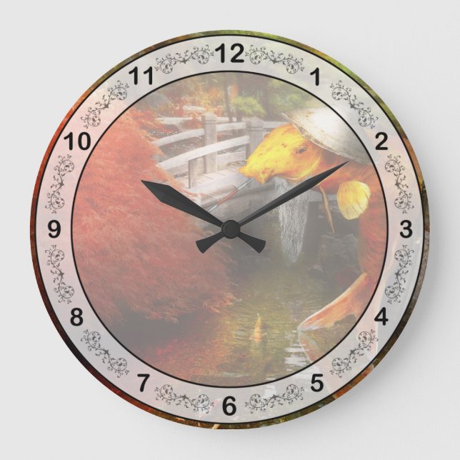 Animal - Fish - The wandering Samurai Large Clock (Front)