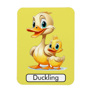Animal Flashcard Duck/ Dukilng, kids, Learning Magnet