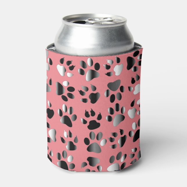 Animal foot prints can cooler (Can Front)