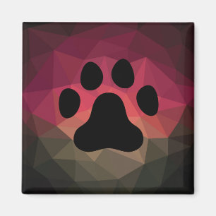Animal footprint, pet paw, geometric`effect magnet