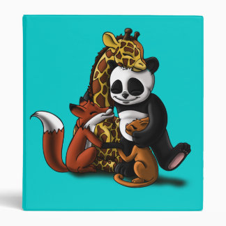 Animal Fox Bear Giraffe Cat Binder