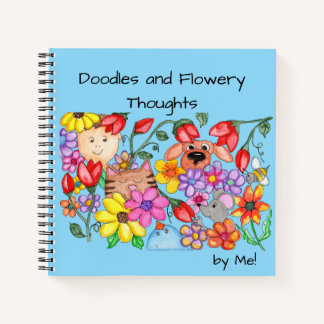Animal Friends Among the Flowers Notebook