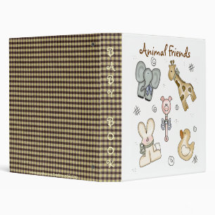 Animal Friends Baby Book, Photo Album Binder