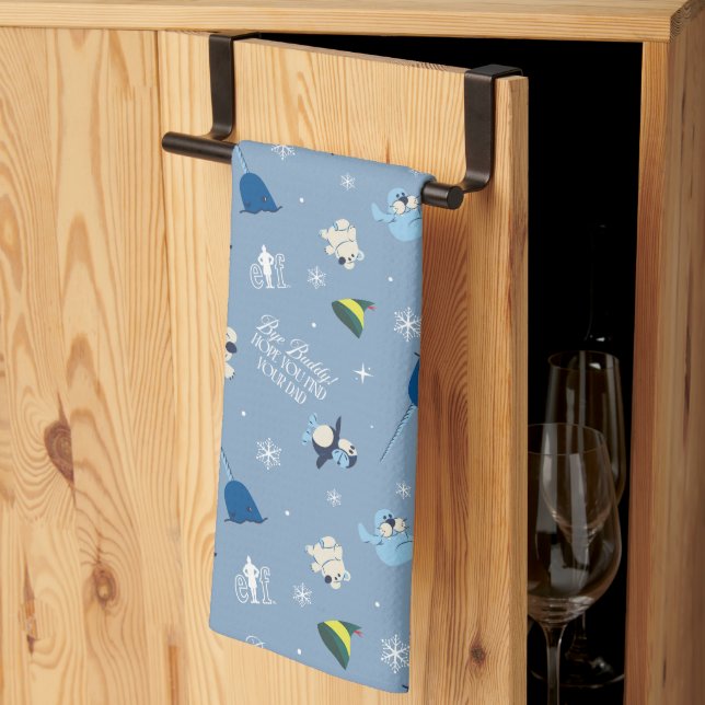 Animal Friends "Bye Buddy" Winter Pattern Kitchen Towel (Thirds Fold)