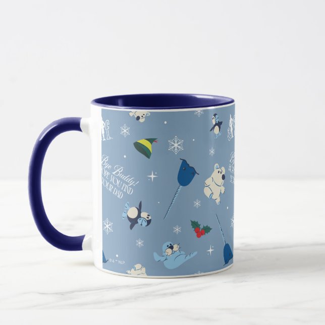 Animal Friends "Bye Buddy" Winter Pattern Mug (Left)