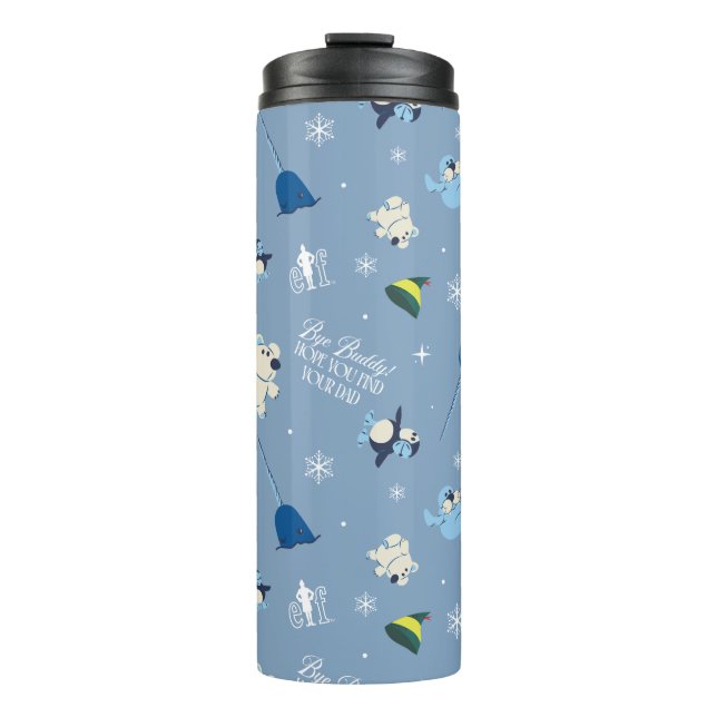 Animal Friends "Bye Buddy" Winter Pattern Thermal Tumbler (Front)