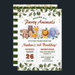 Animal Friends Zoo Party Greenery Kids Birthday Invitation<br><div class="desc">Animal Friends Zoo Party Greenery Kids Birthday Invitation</div>