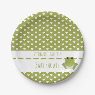 Animal Frog Baby Shower Paper Plate