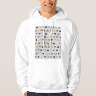 Animal Fun: Cats Dogs Doodle Mix Hoodie