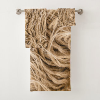 Animal fur bath towel set