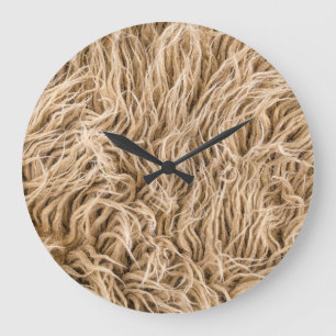 Animal fur large clock