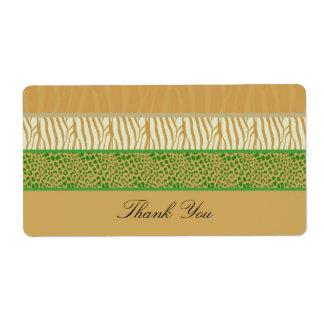 Animal Fur Print Label