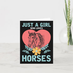 Animal Gift Horseback Riding Women Horse  Card