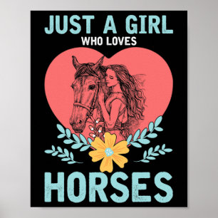 Animal Gift Horseback Riding Women Horse  Poster