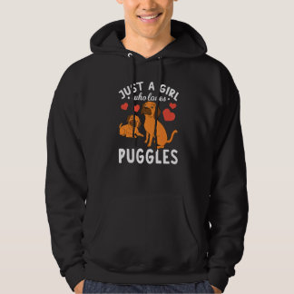 Animal  Girls Dog  Women Dog Owner Cute Puggle Hoodie
