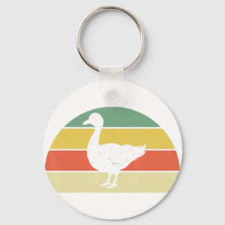 Animal Goose Lover Farmer Retro Farm Bird Goose  Keychain