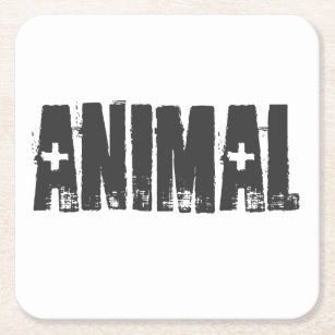 Animal - Gym Bodybuilding Fitness Square Paper Coaster