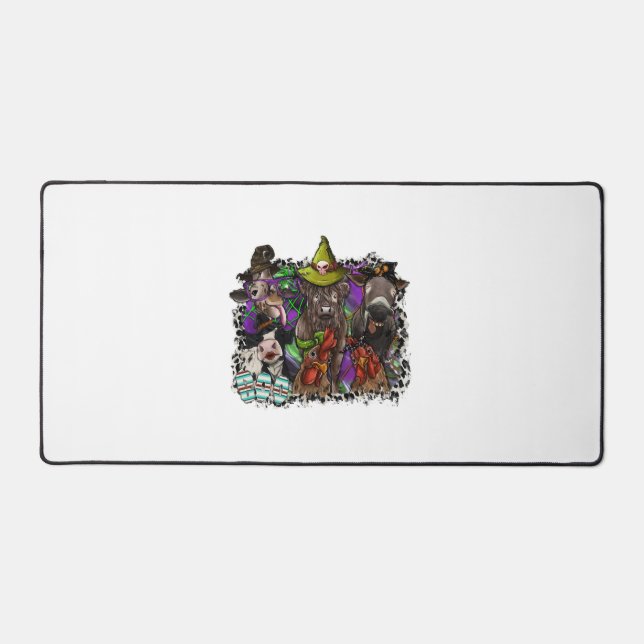 Animal Halloween Desk Mat (Front)