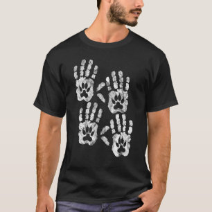 Animal Hand Cat or Dog Paw Together Forever T-Shirt