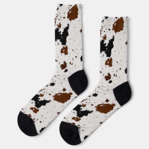 Animal Hide Pattern Crew Socks