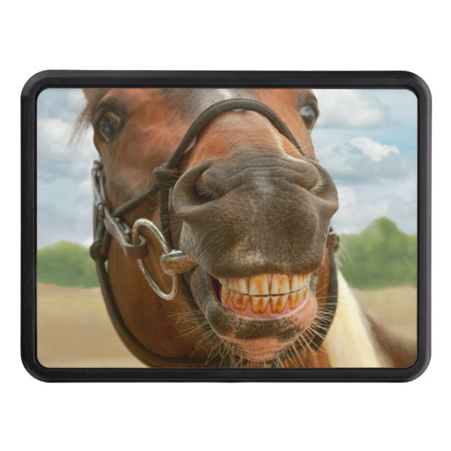 Animal - Horse - I finally got my braces off Trailer Hitch Cover (Front)