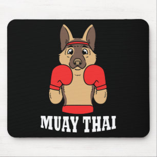 Animal Humor Thai Kickboxing Funny Dog Muay Thai Mouse Pad