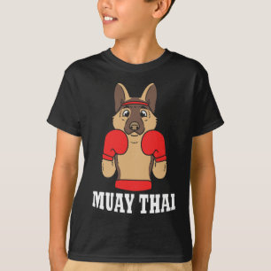 Animal Humor Thai Kickboxing Funny Dog Muay Thai  T-Shirt