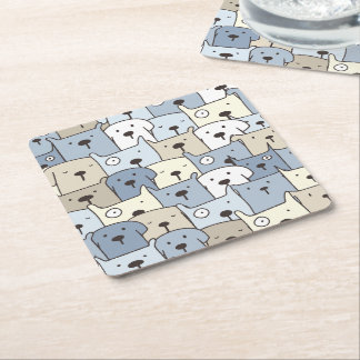 Animal Illustration Square Paper Coaster
