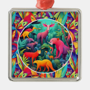 Animal Jungle Metal Ornament
