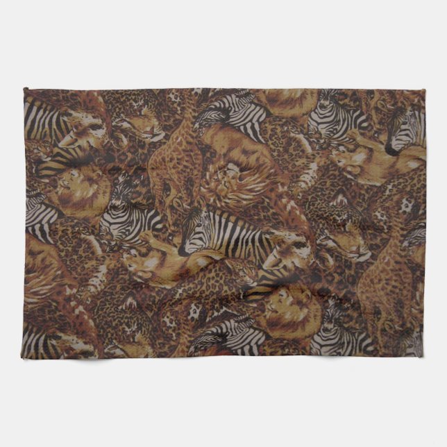 ANIMAL JUNGLE SAFARI KITCHEN TOWEL (Horizontal)