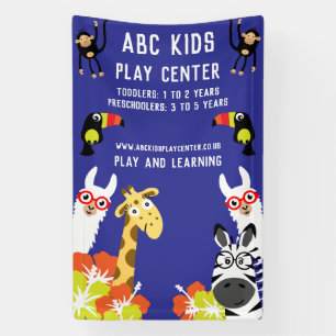 Animal Jungle Safari Play Center Banner