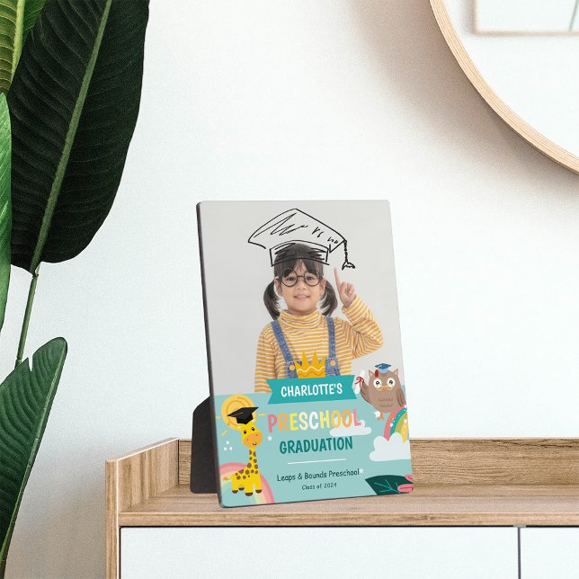 Animal Kid Preschool Photo Graduation Plaque (Animal Kid Preschool Photo Graduation Plaque)