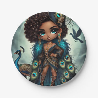 Animal Kingdom Couture Peacock Paper Plate