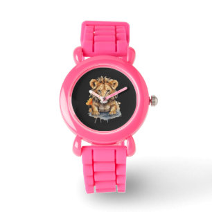 Animal Kingdom - Lion - Water Color Art Watch